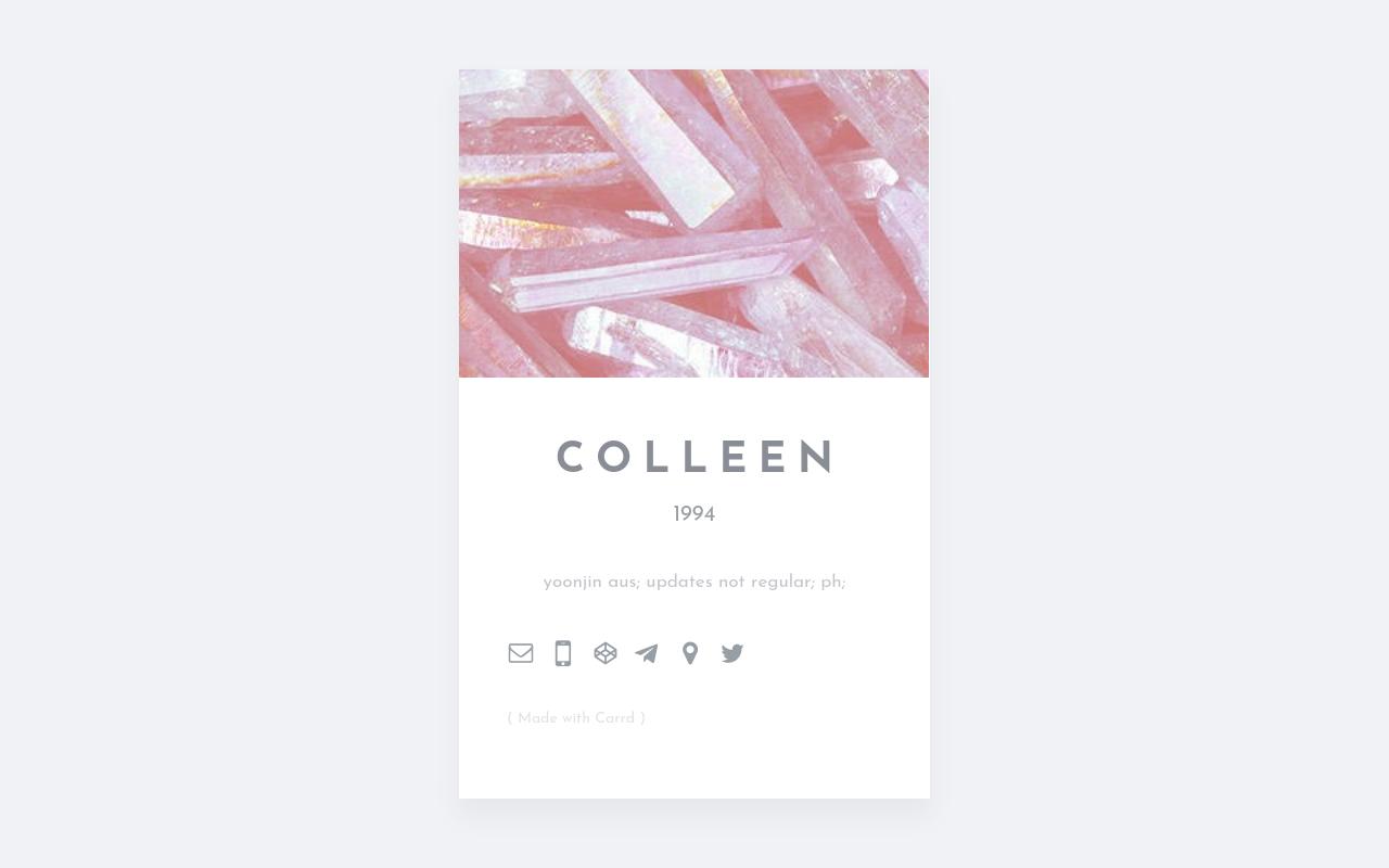 Carrd profile picture for @colleen
